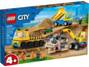 LEGO Construction Trucks and Wrecking Ball Crane 60391