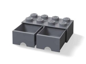 lego 5006329 8 stud brick drawer dark gray